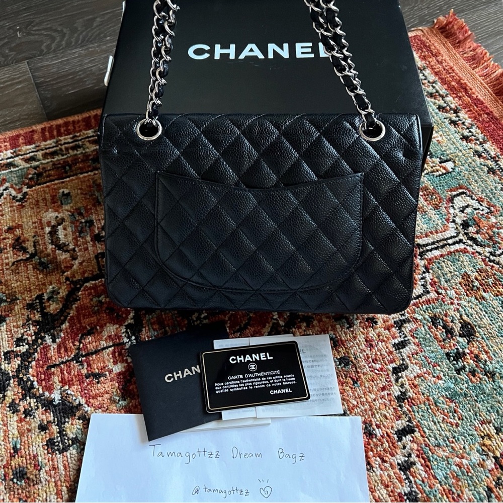 Chanel Classic Medium Black Caviar Double Flap Bag - Picture 5 of 12